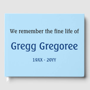 Simple and Plain Funeral Guestbook