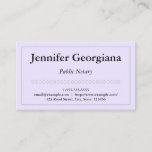 [ Thumbnail: Simple and Plain Public Notary Business Card ]
