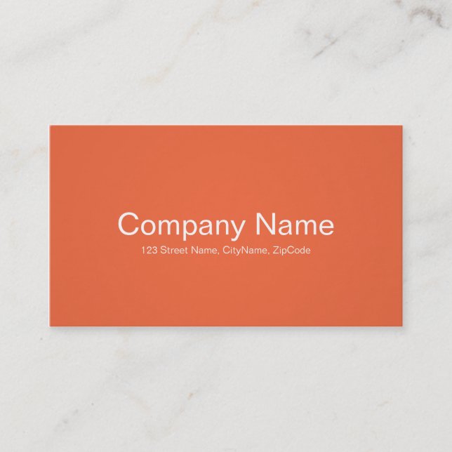 Simple and Professional Orange Business Cards (Front)