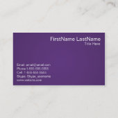 Simple and Professional Purple Business Cards (Back)
