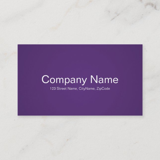 Simple and Professional Purple Business Cards (Front)