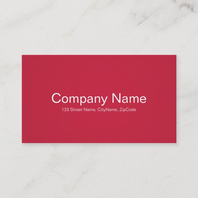Simple and Professional Red Business Cards (Front)