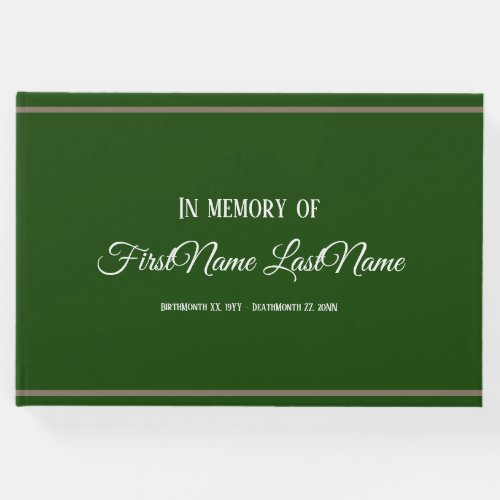 Simple and Respectable FuneralMemorial Guestbook