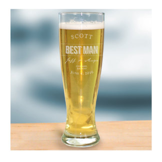 Simple and Stylish Engraved 16 oz. Pilsner Glass