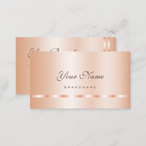 Simple and Stylish Rose Gold Blush Professional Business Card