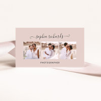 Simple and Stylish | Three Photo Photographer Business Card