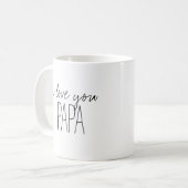 Simple and Sweet Personalized I Love You Papa Coffee Mug (Front Left)