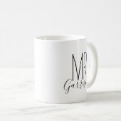 Simple and Sweet Personalized Mr. Monogram Coffee Mug (Front Right)