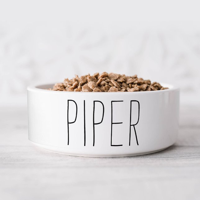 Simple and Sweet Personalized Name Dog Bowl (Creator Uploaded)