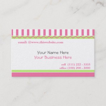 Simple And Sweet/ Pink Business Card by businesstops at Zazzle