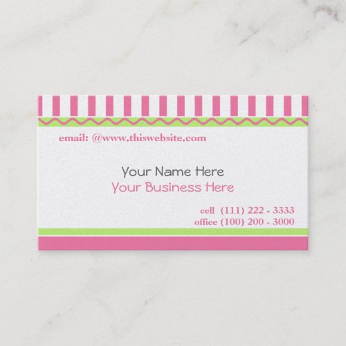 Simple and Sweet/ Pink Business Cards