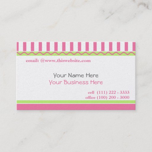 Customizable Simple and Sweet/ Pink Business Cards