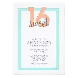 Simple Sweet 16 Invitations 10