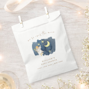 Simple Angel Moon Star Baby Shower Favor Bag