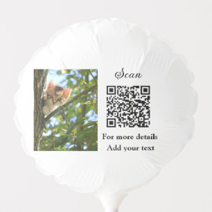 Simple animal name details QR code add text photo Balloon