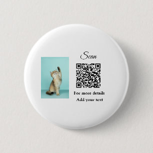 Simple animal name details QR code add text photo  Button