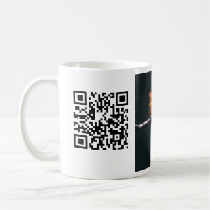 Simple animal name details QR code add text photo Coffee Mug