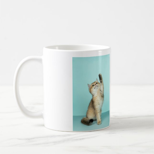 Simple animal name details QR code add text photo  Coffee Mug (Left)