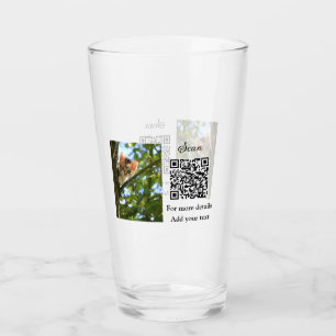 Simple animal name details QR code add text photo Glass