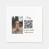 Simple animal name details QR code add text photo