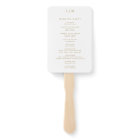 Simple Antique Gold Monogram Wedding Program