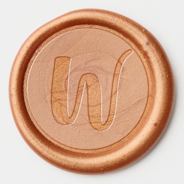 Simple Antique Monogrammed Wax Seal Stickers (Front)