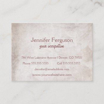 Simple Antiqued Chubby Business Card by Jamene at Zazzle