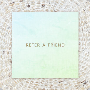 Simple Aqua Green  Customer Referral