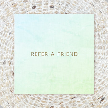 Simple Aqua Green  Customer Referral by sm_business_cards at Zazzle