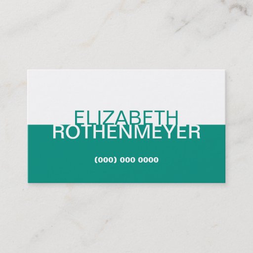 Customizable Simple Aqua Panel Business Card