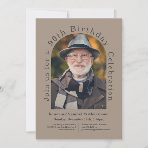Arched Photo Invitation - Choice of 3 Colors