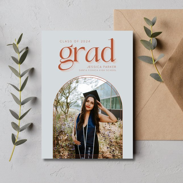 Simple Arch Photo High School Graduation  Announcement (Simple Arch Photo High School Graduation Announcement)