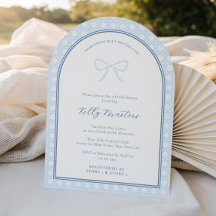 Simple Arch Something Blue Bow Wedding Shower