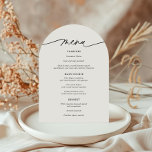 Simple Arch Wedding Menu Card<br><div class="desc">Wedding menu featuring a simple design. Customize with your information. Click "click to customize further" to change the font style,  size or color.</div>