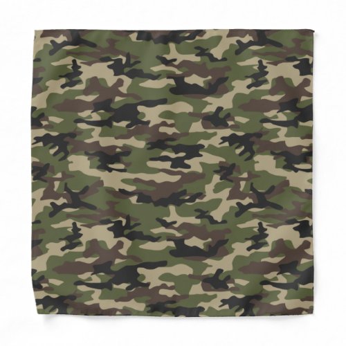 Simple Army Green Camouflage Pattern Bandana