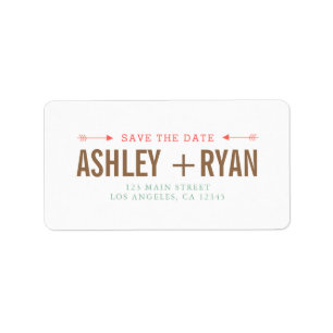 Simple Arrows Save the Date Label