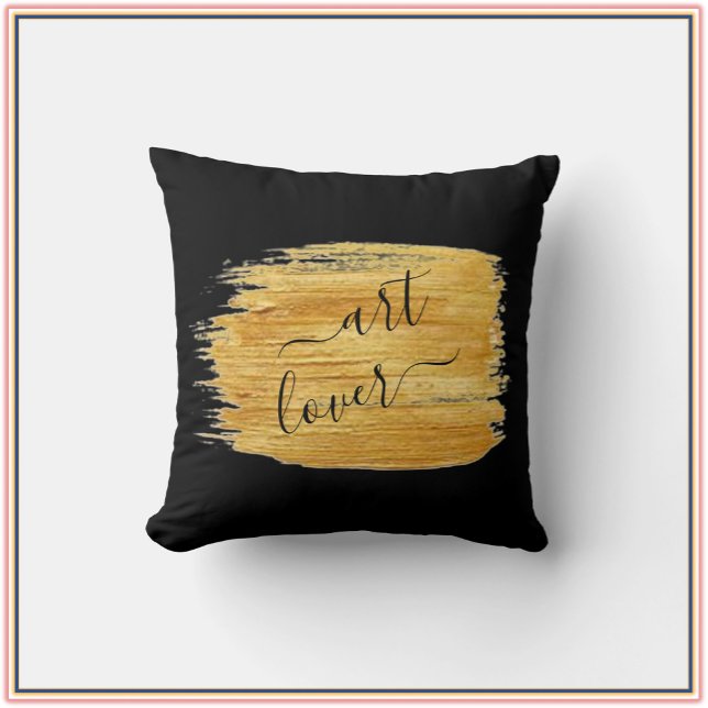 Simple Art Lover Minimalist Design  Throw Pillow (Creator Uploaded)