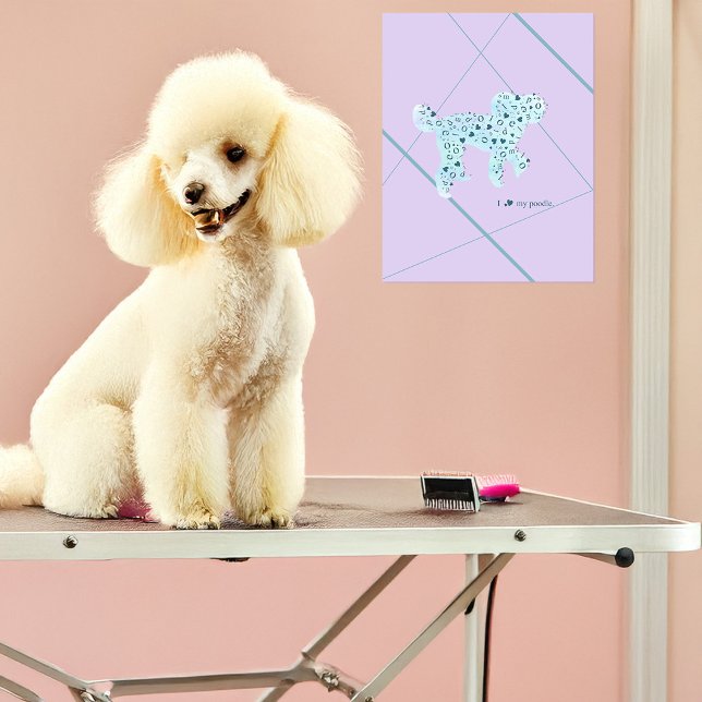 Simple art of poodle‘s silhouette photo print (Creator Uploaded)