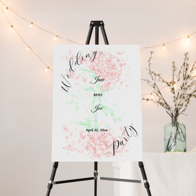 Simple Art of Rose Wedding Foam Boards (In Situ (Stand))