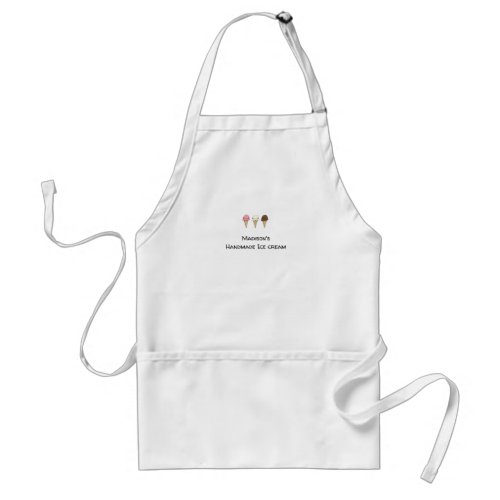 Simple Artisan Ice Cream Maker Customizable Adult Apron