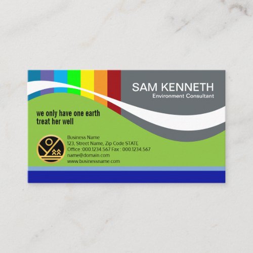 Simple Artistic Environmental Conservationist Business Card