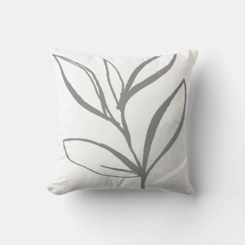 Simple Artistic Watercolor Throw Pillow