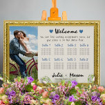 Simple Artsy Wedding Seating Chart 36&quot;x24&quot; at Zazzle