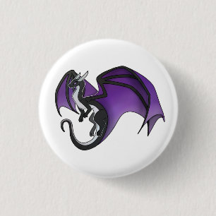 Simple Asexual Pride Dragon Button
