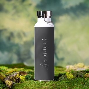 Simple Ash Name Script Modern Water Bottle