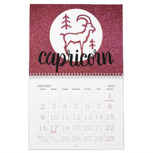 Simple Astrology Zodiac Glitter Birthstone Chart   Calendar