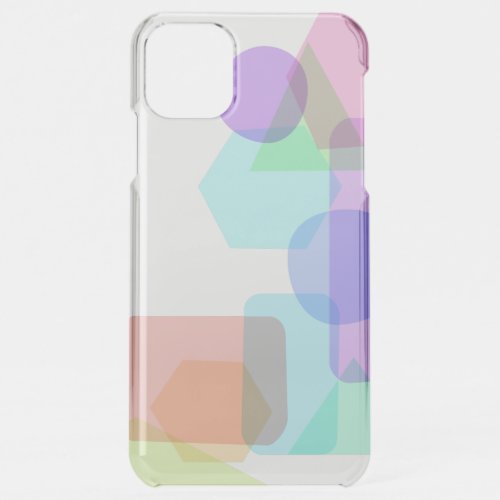 Simple Asymmetrical Pastel Color Geometric Shapes iPhone 11 Pro Max Case