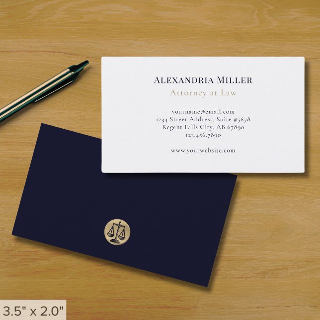 Simple Attorney at Law Business Card (Creator Uploaded)