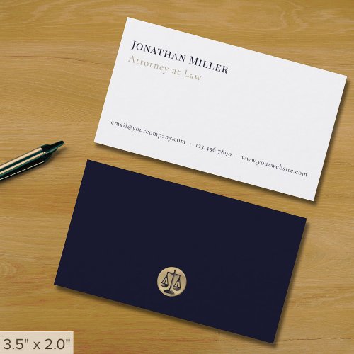 Simple Attorney at Law Business Card
