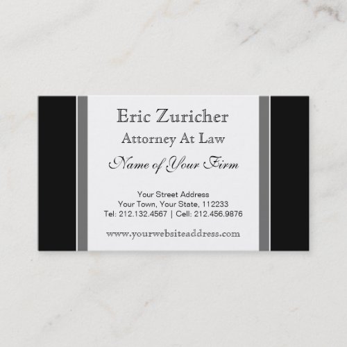 Simple Attorney at Law Business Card Template